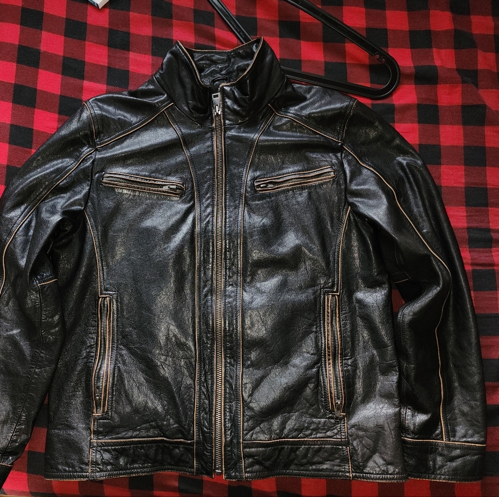 Vtg style light weight Moto jacket